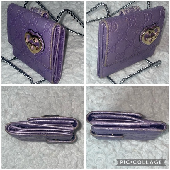 Gucci GG Guccissima Lovely Hearts Monogram Tote Bag and Wallet Set in Lavender - Picture 17 of 17